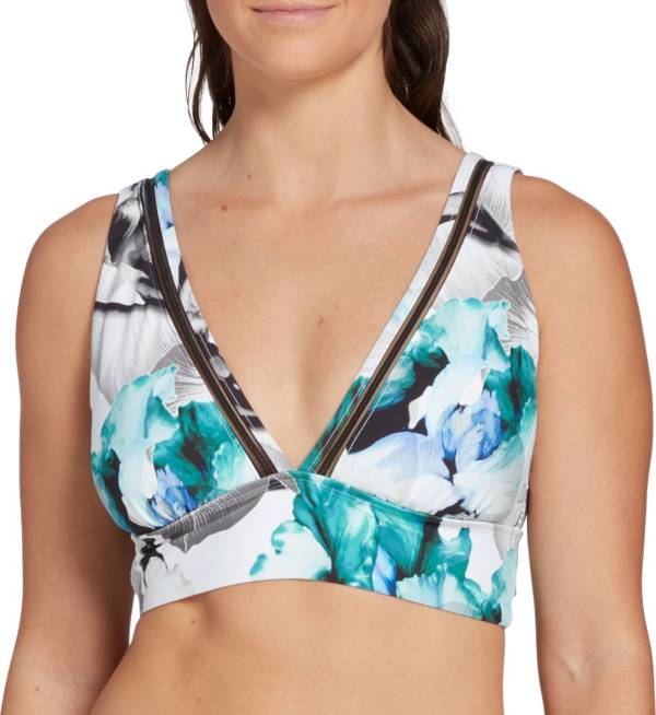 CALIA by Carrie Underwood Women's Long Line Trim Swimsuit Top