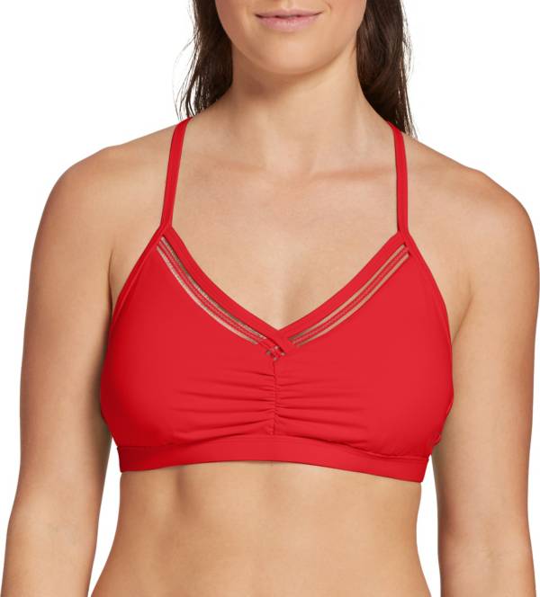 CALIA Women's Ruched Trim Bikini Top