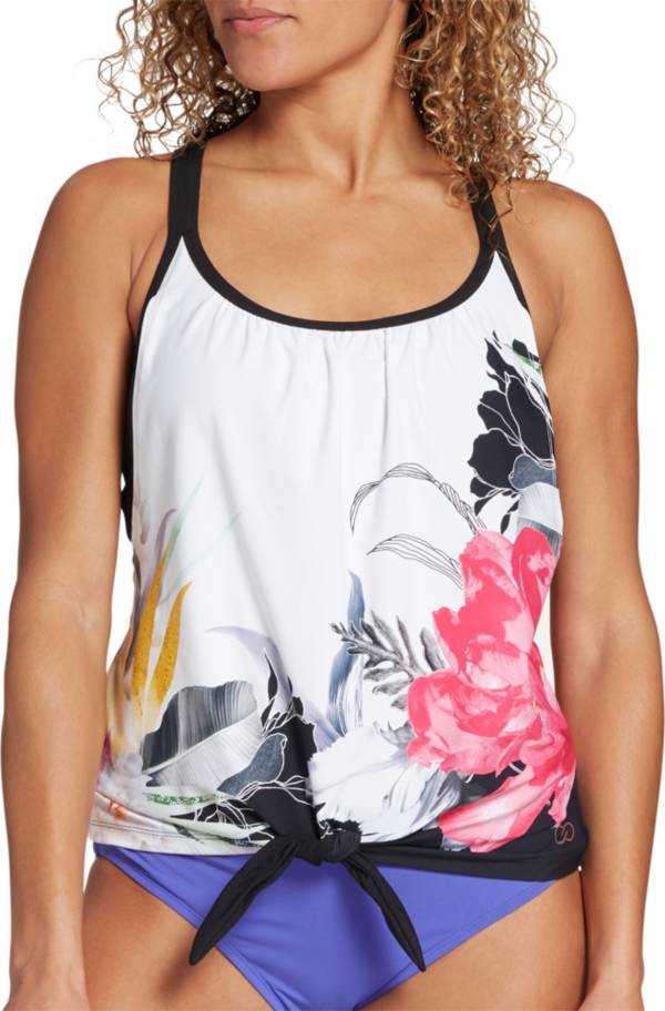 tie front tankini