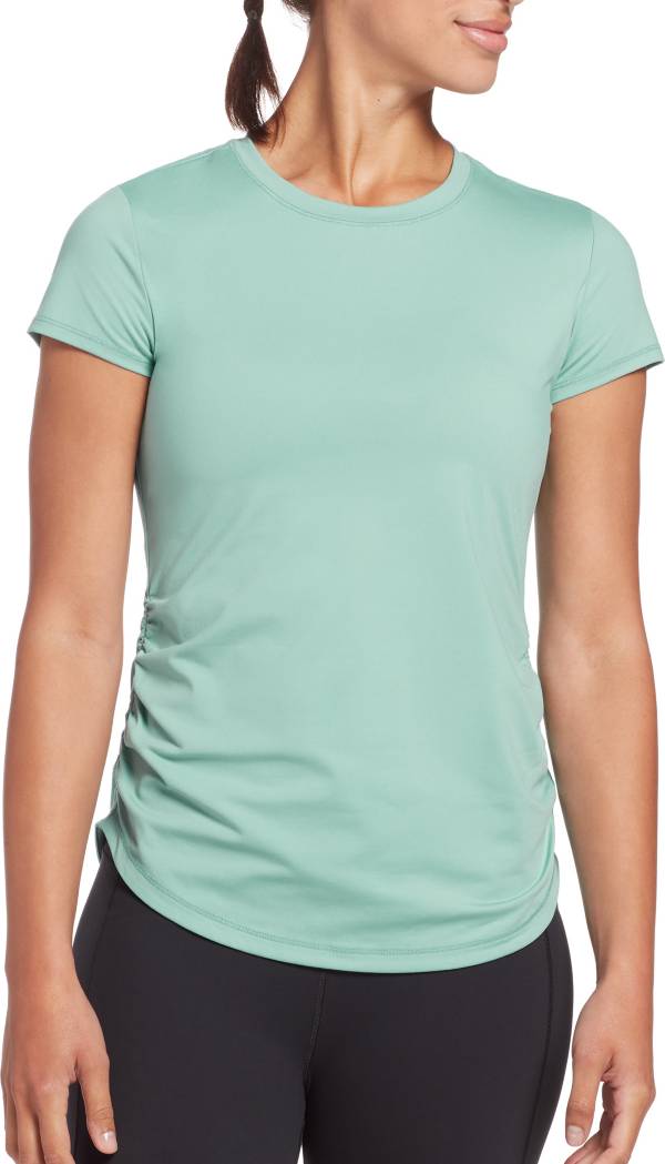 CALIA Women's Flow Crewneck Ruched T-Shirt