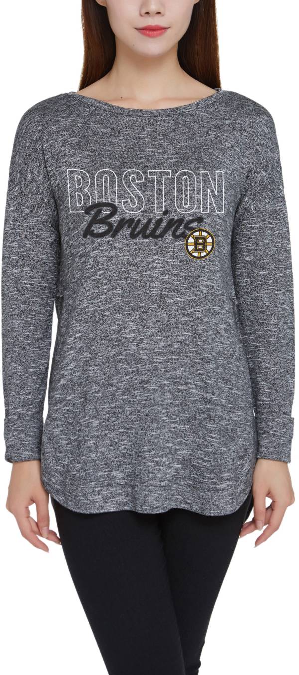 Concepts Sport Women's Boston Bruins Marble Heather Grey Long Sleeve T-Shirt product image