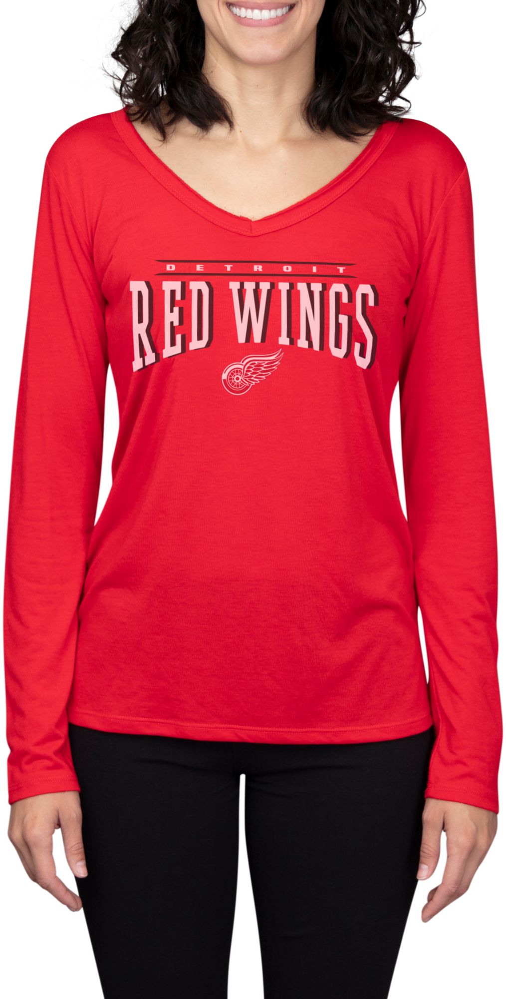 women's long sleeve red wings shirt