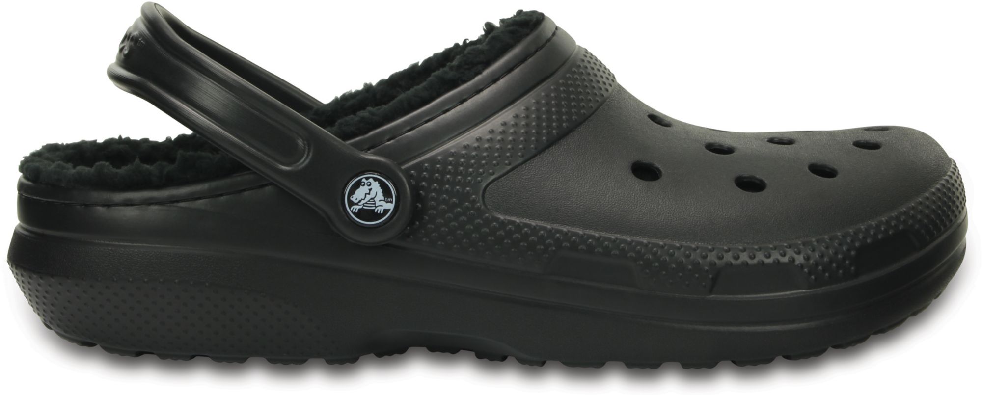 black fleece lined crocs