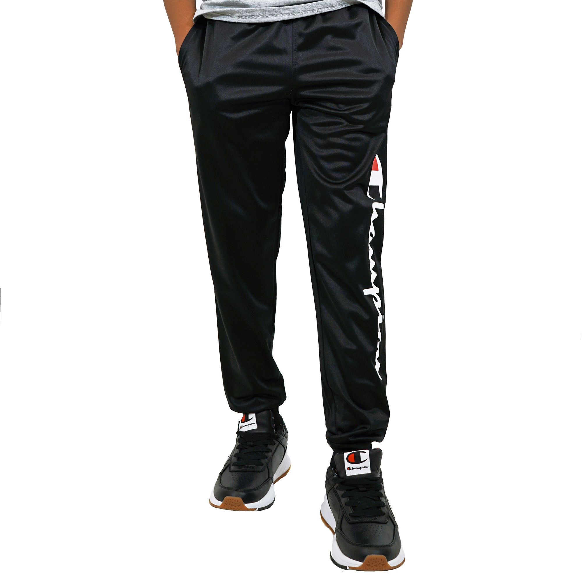 champion boy's classic script jogger pants