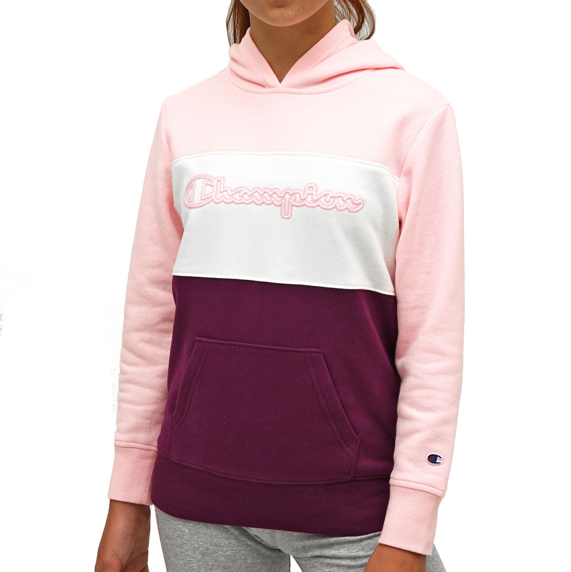 Champion Girl's Color Block Hoodie 