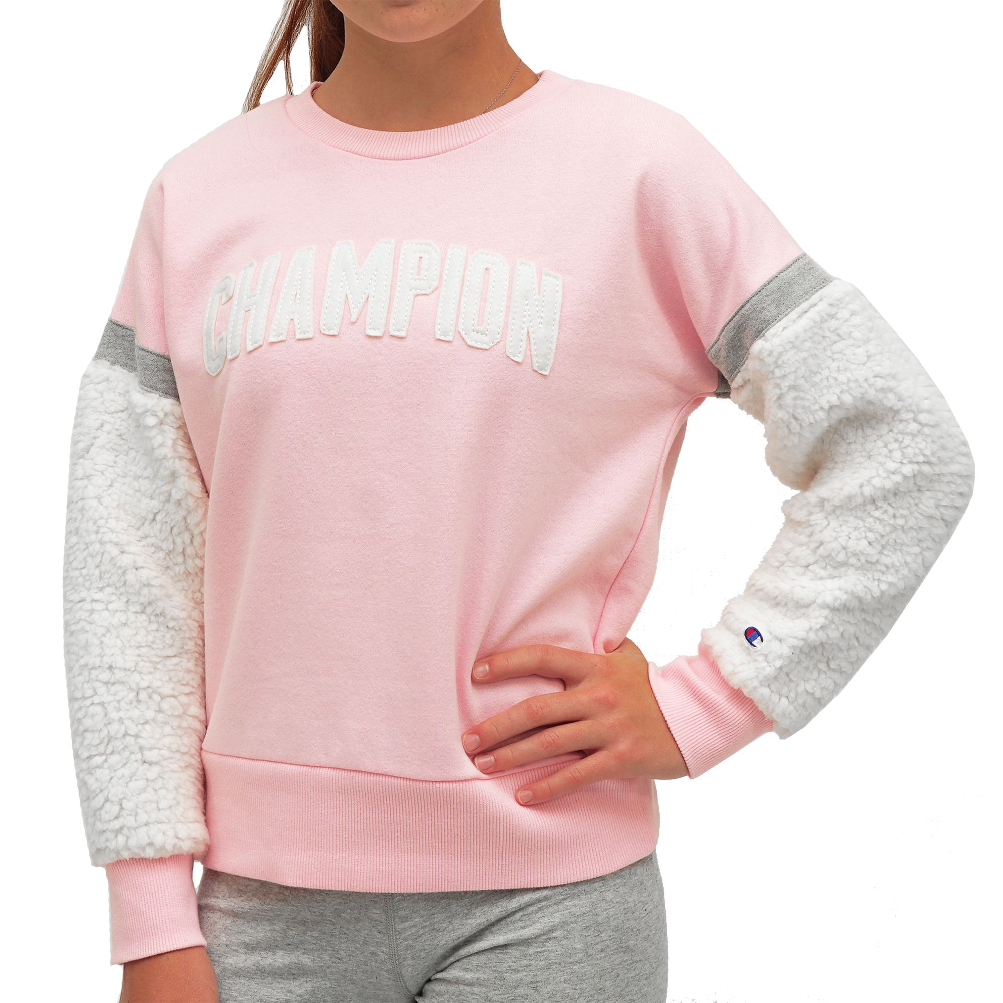 champion crewneck sweatshirt pink