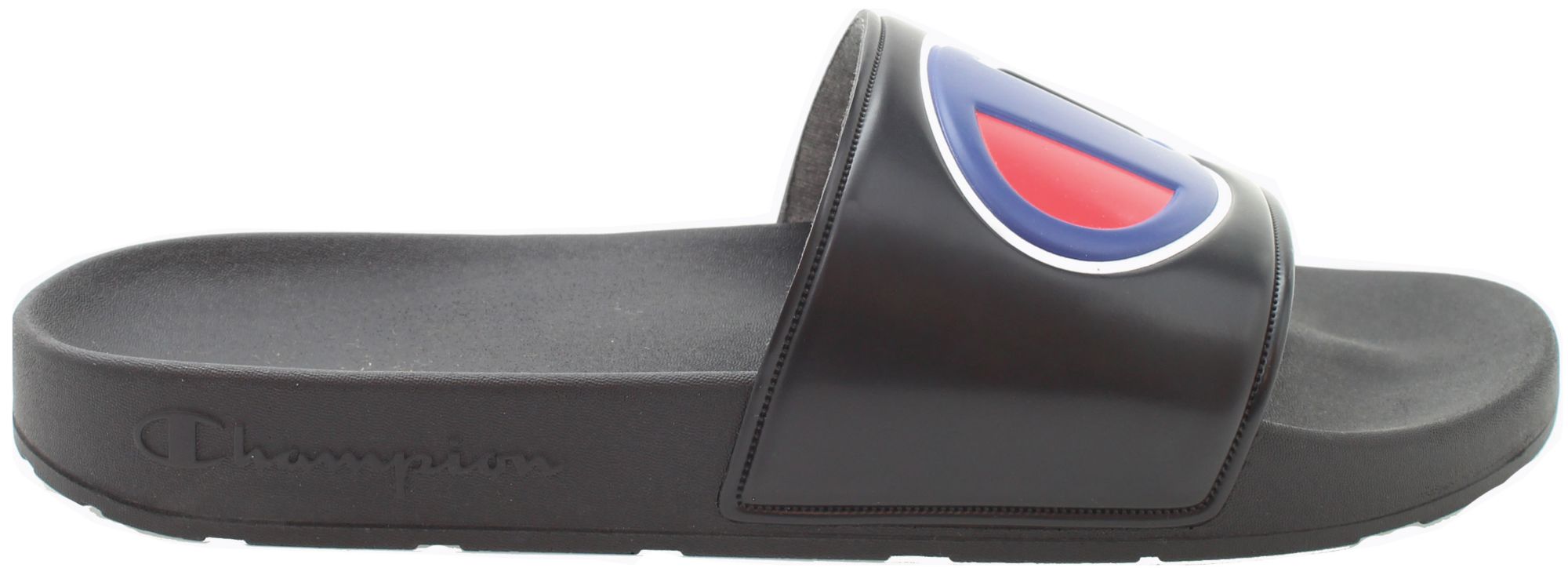 mens black champion slides