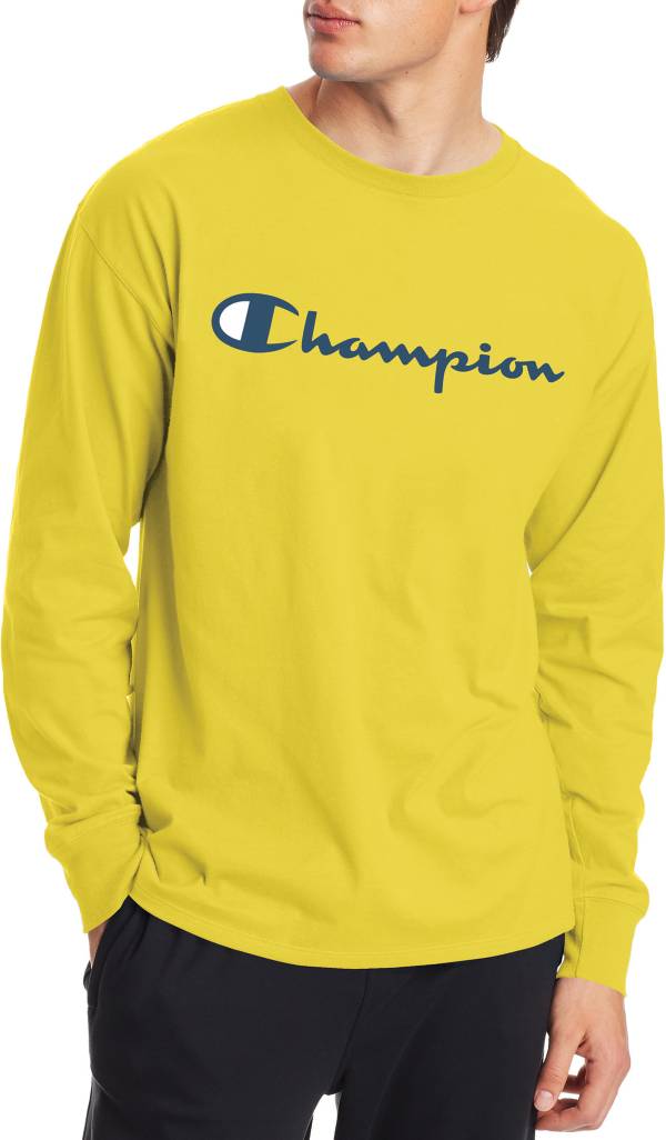 Baglæns hykleri Hub Champion Men's Classic Jersey Script Logo Graphic Long Sleeve Shirt |  DICK'S Sporting Goods