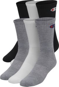 Men's Double Dry Performance Crew Socks, 6-pairs