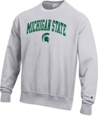 Michigan State Spartans Womens Grey Cinch Bottom Crew Sweatshirt