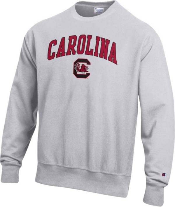 Champion Men's South Carolina Gamecocks Grey Reverse Weave Crew Sweatshirt product image