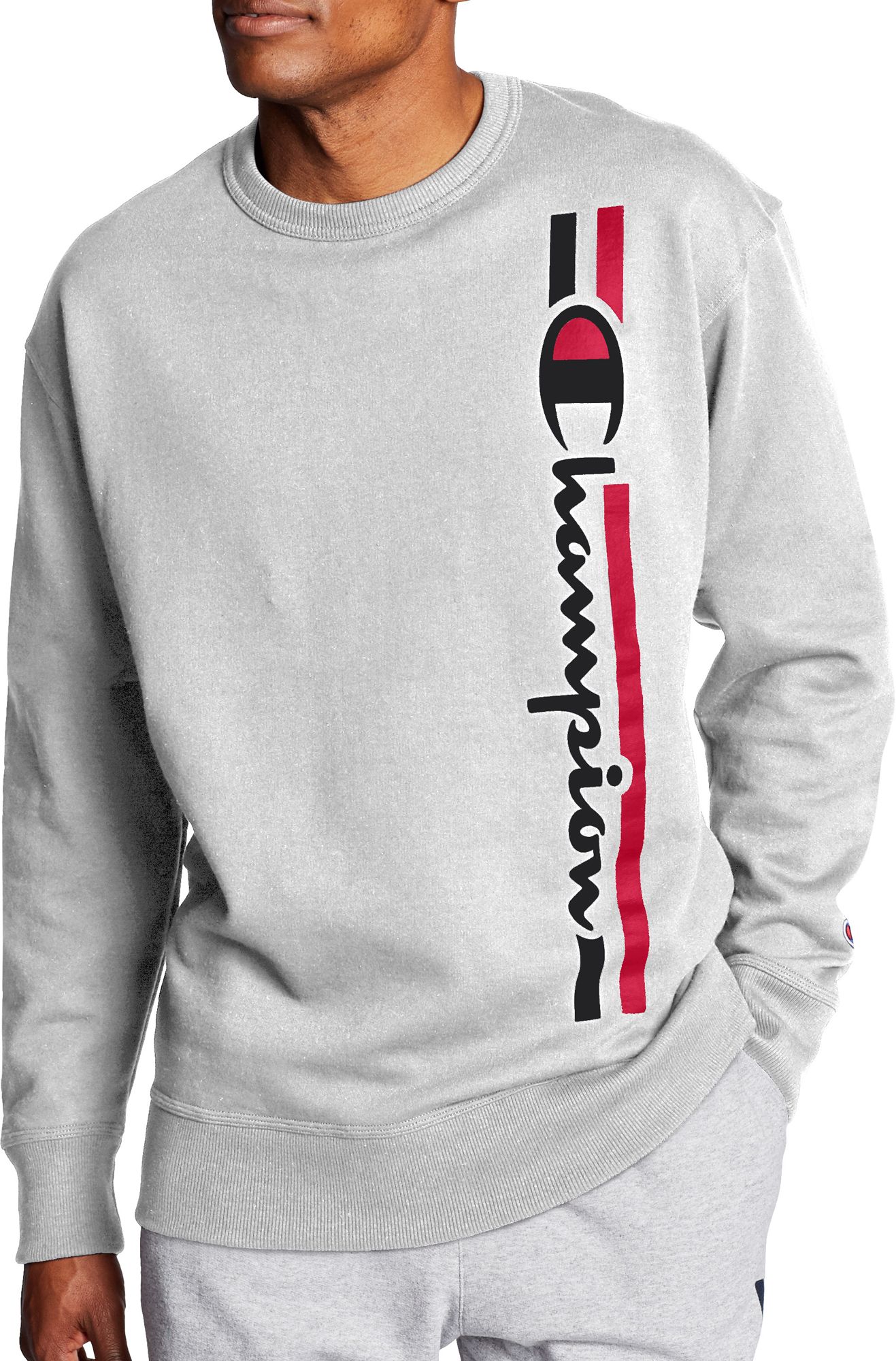 champion vertical logo hoodie