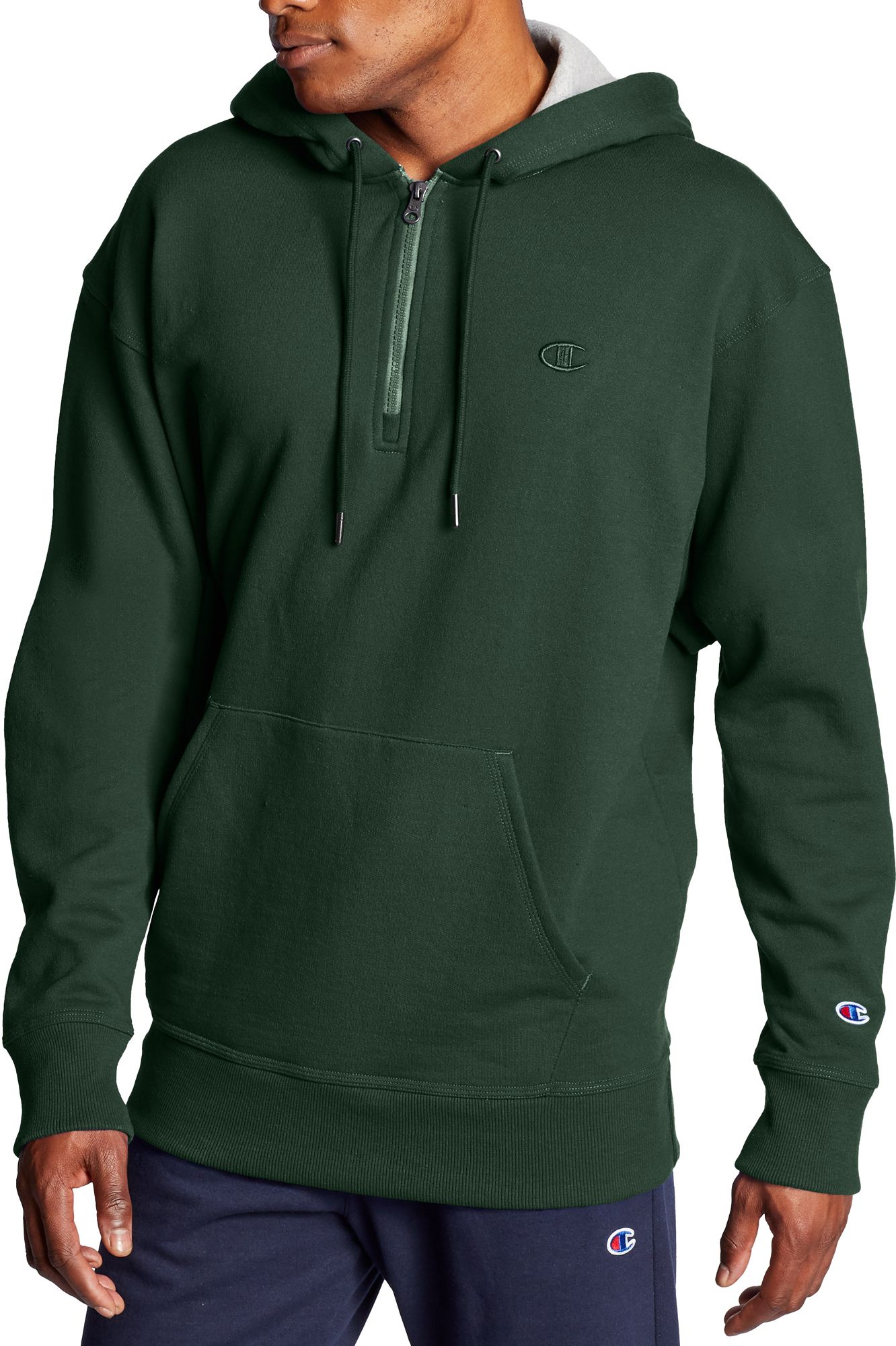 champion men's colorblocked fleece hoodie