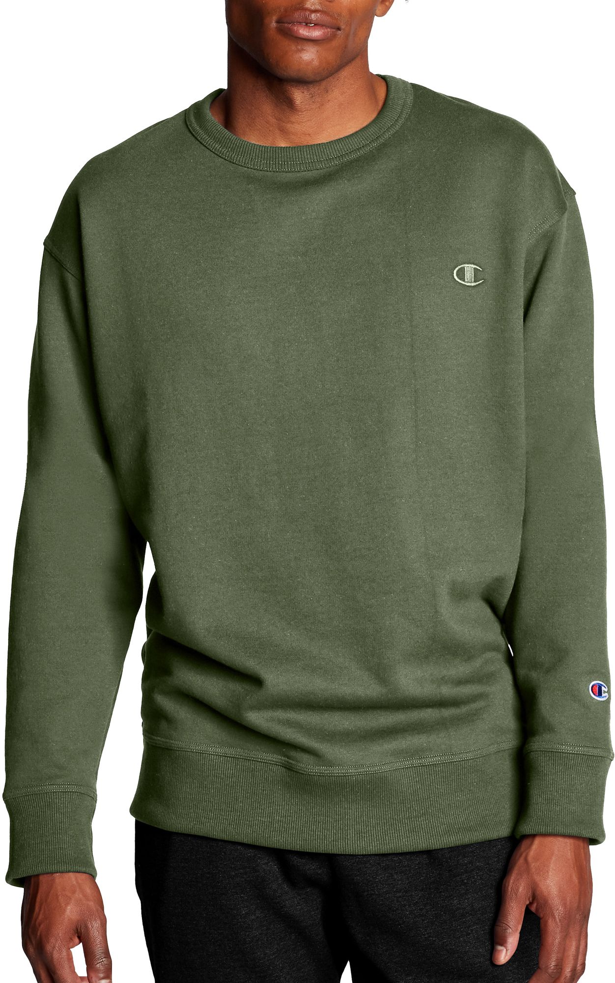 champion crewneck dark green