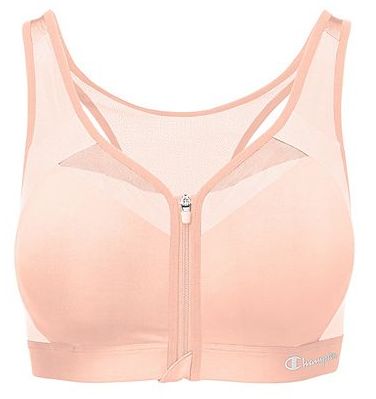 champion women's motion control zip sports bra