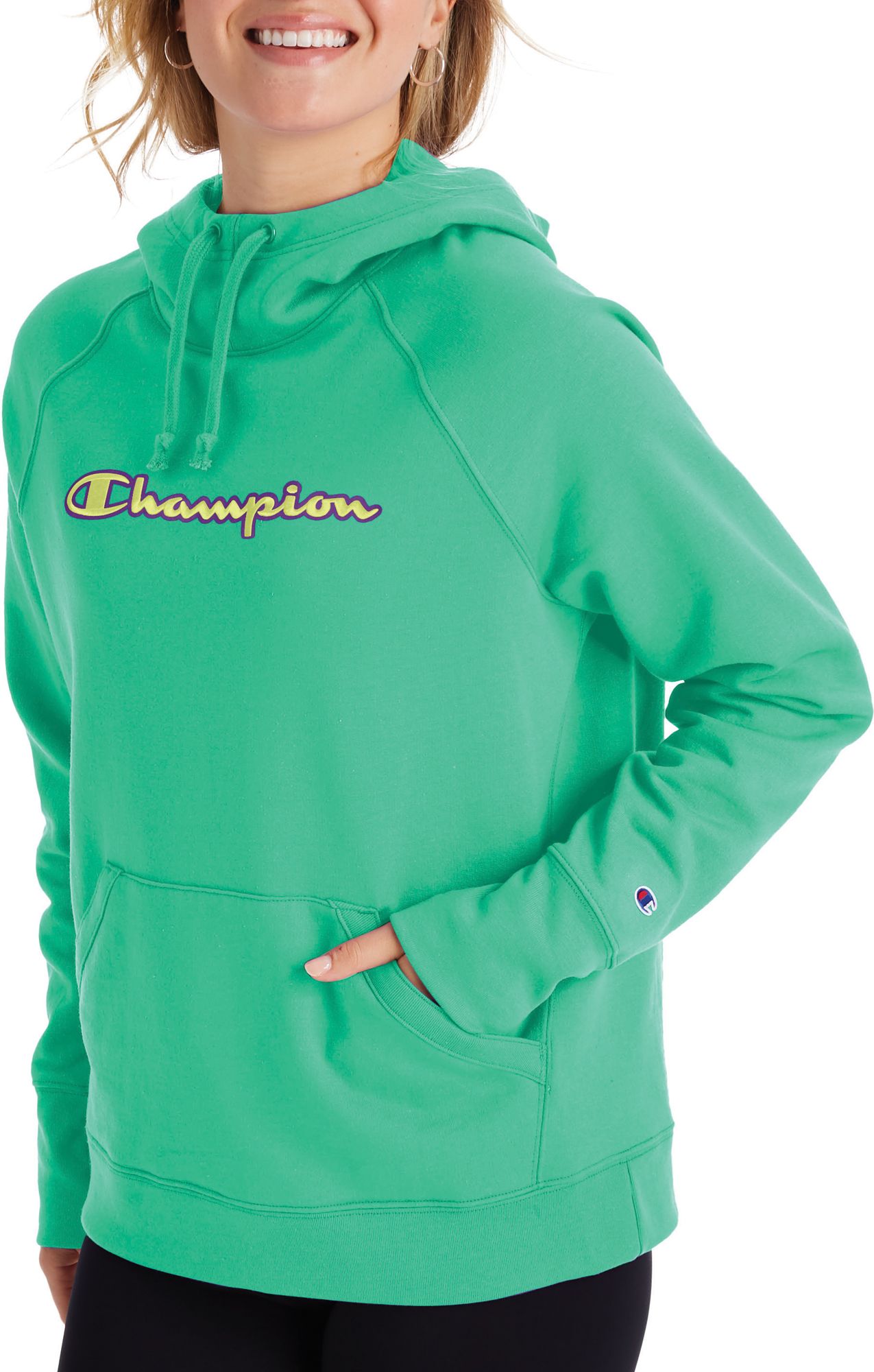 green women's champion hoodie