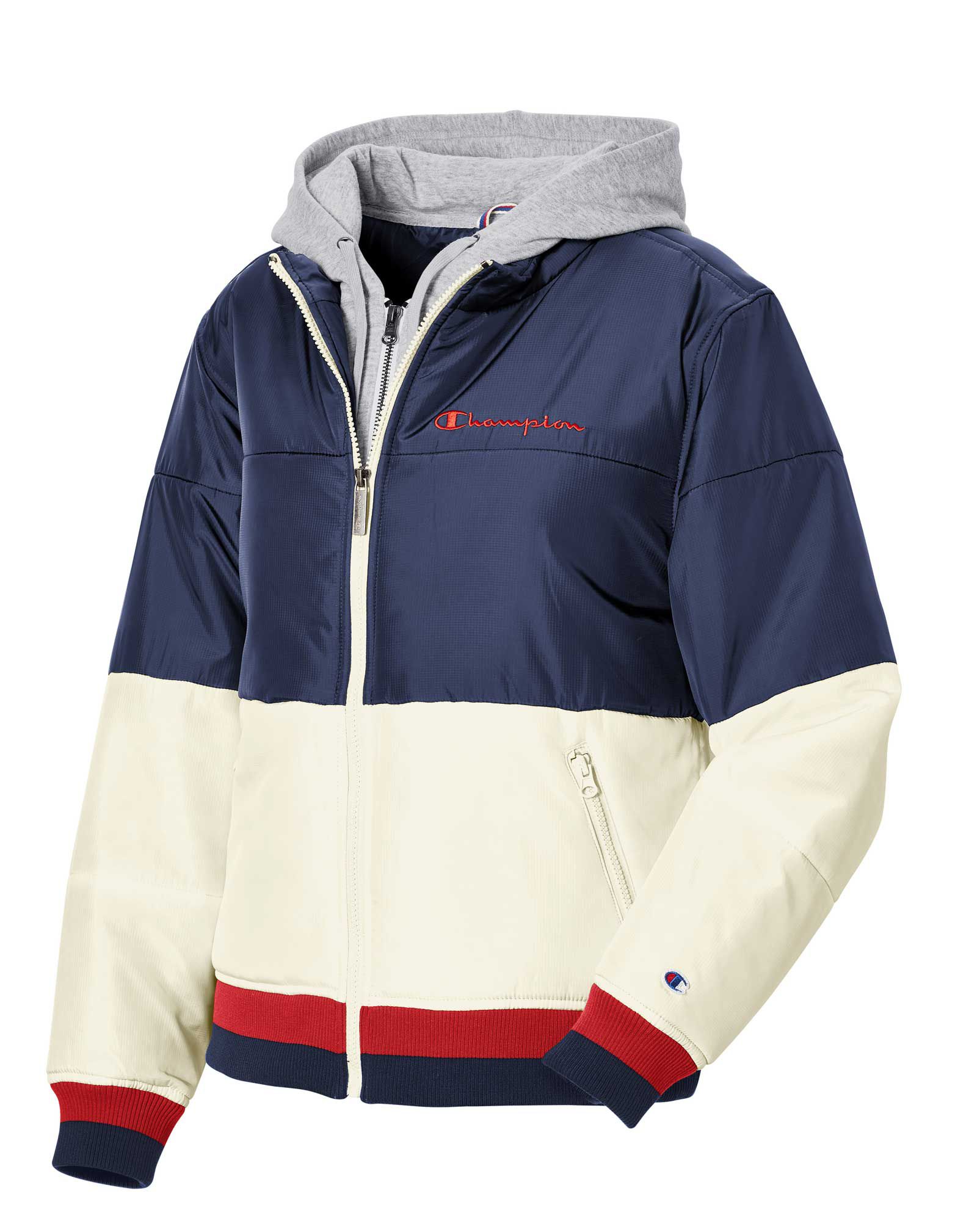 women's champion hooded puffer jacket