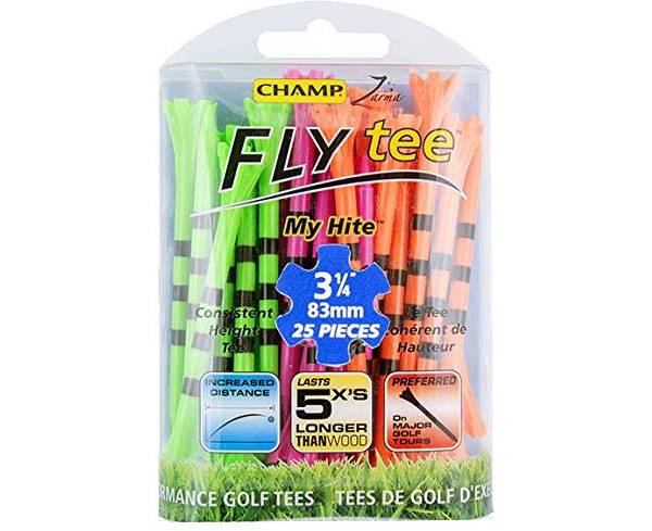 Champ Zarma FLYtee My Hite 3.25" Citrus Mix with Black Stripes Golf Tees - 25 Pack product image