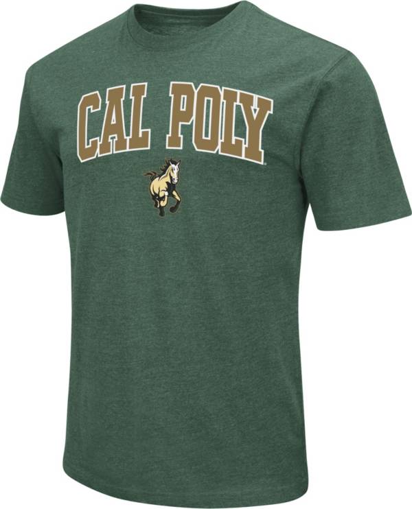 Colosseum Men's Cal Poly Mustangs Green Dual Blend T-Shirt