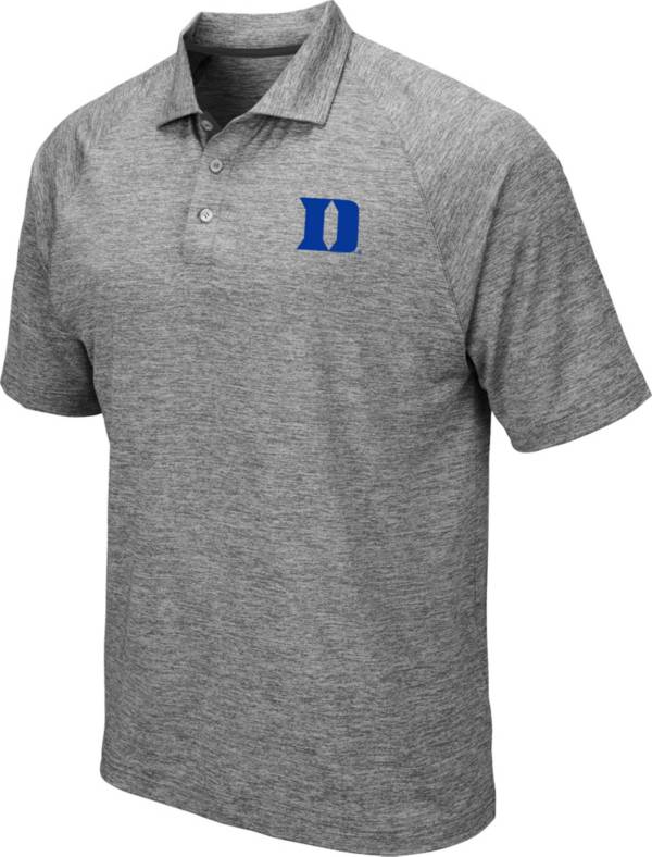 Colosseum Men's Duke Blue Devils Grey Chip Shot Polo