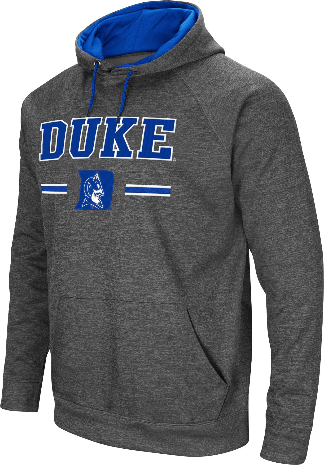 colosseum men's duke blue devils fleece pullover black hoodie