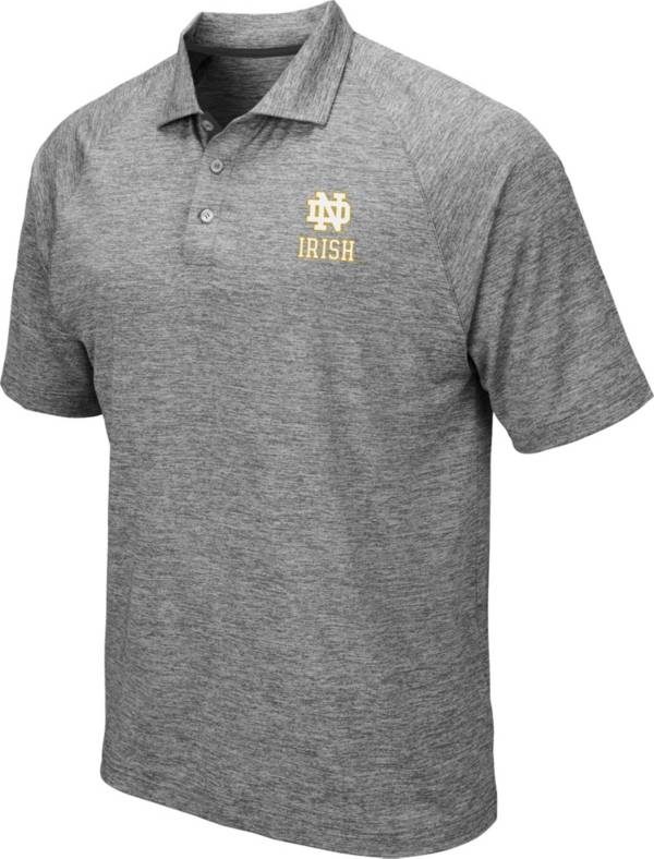 Colosseum Men's Notre Dame Fighting Irish Grey Chip Shot Polo