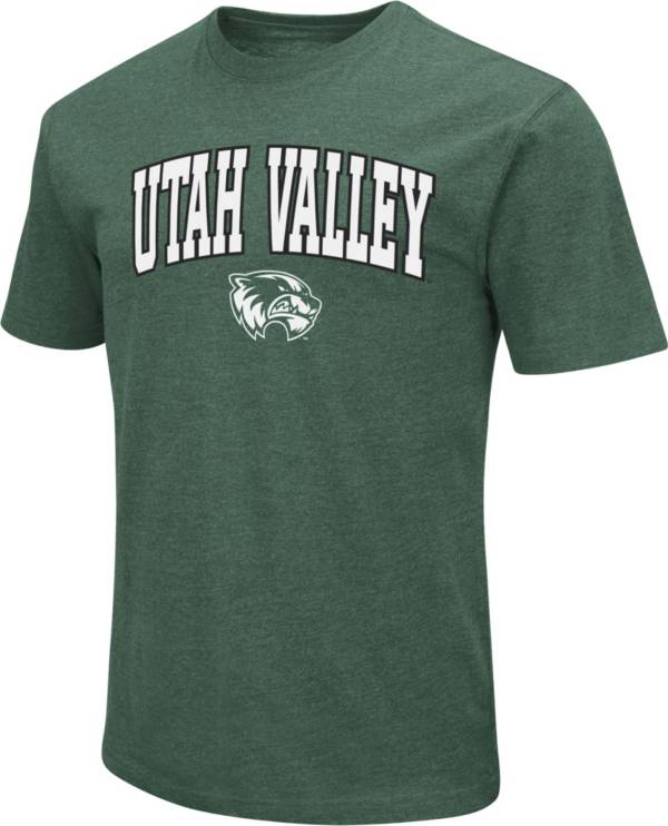 Colosseum Men's Utah Valley Wolverines Green Dual Blend T-Shirt