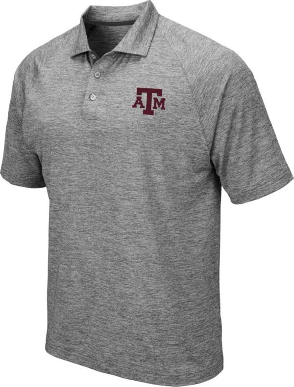 Colosseum Men's Texas A&M Aggies Grey Chip Shot Polo