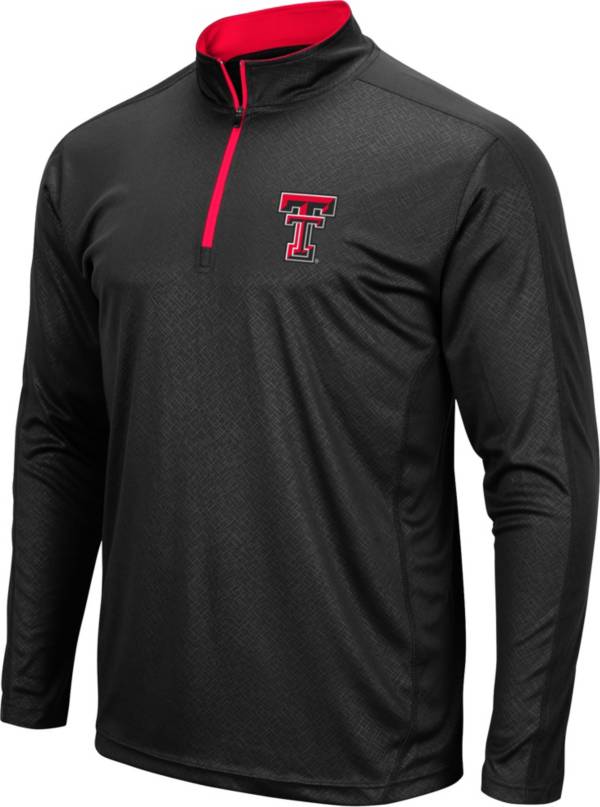 Colosseum Men's Texas Tech Red Raiders Loggerhead Quarter-Zip Black Shirt