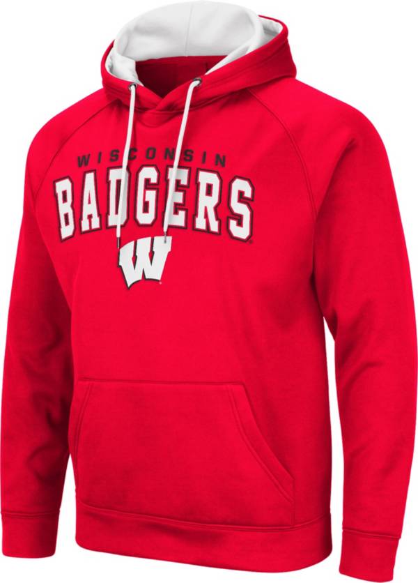 Colosseum Men's Wisconsin Badgers Red Pullover Hoodie product image