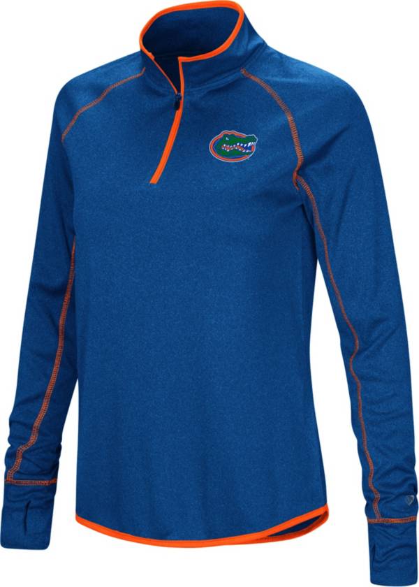 Colosseum Women's Florida Gators Blue Stingray Quarter-Zip Pullover Shirt