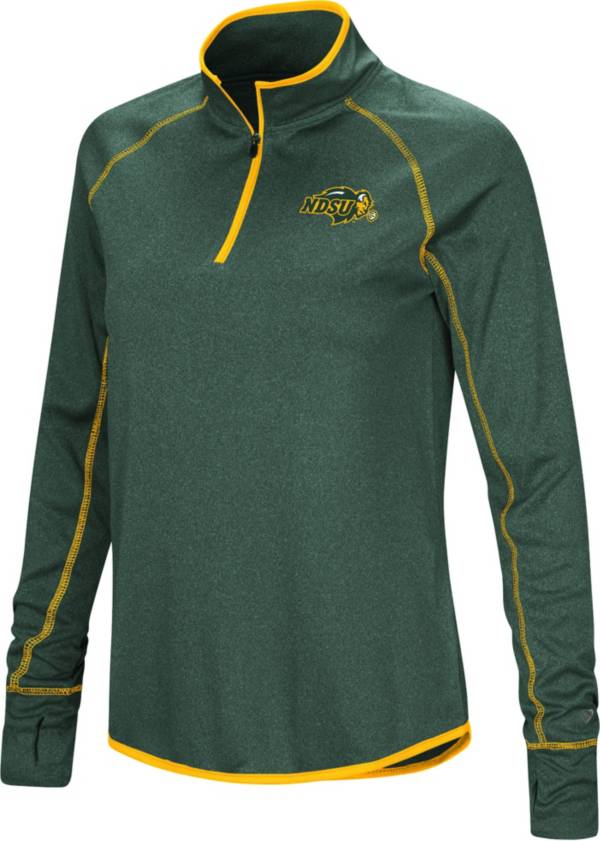 Colosseum Women's North Dakota State Bison Green Stingray Quarter-Zip Shirt