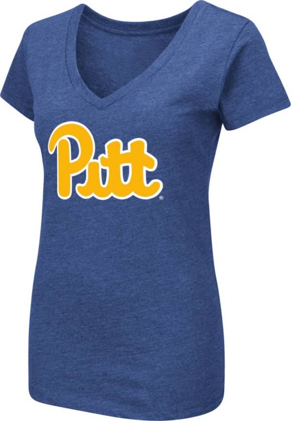 Colosseum Women's Pitt Panthers Blue Dual Blend V-Neck T-Shirt product image