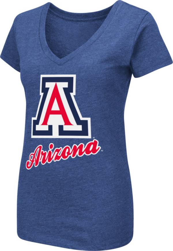 Colosseum Women's Arizona Wildcats Navy Dual Blend V-Neck T-Shirt