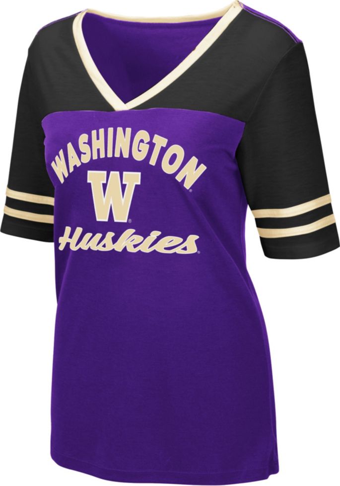 Colosseum Women's Washington Huskies Purple Samantha T Shirt Women's Washington Huskies Gear, Women's Huskies Apparel
