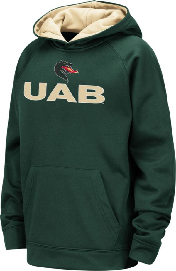 Colosseum Youth Uab Blazers Green Pullover Hoodie 