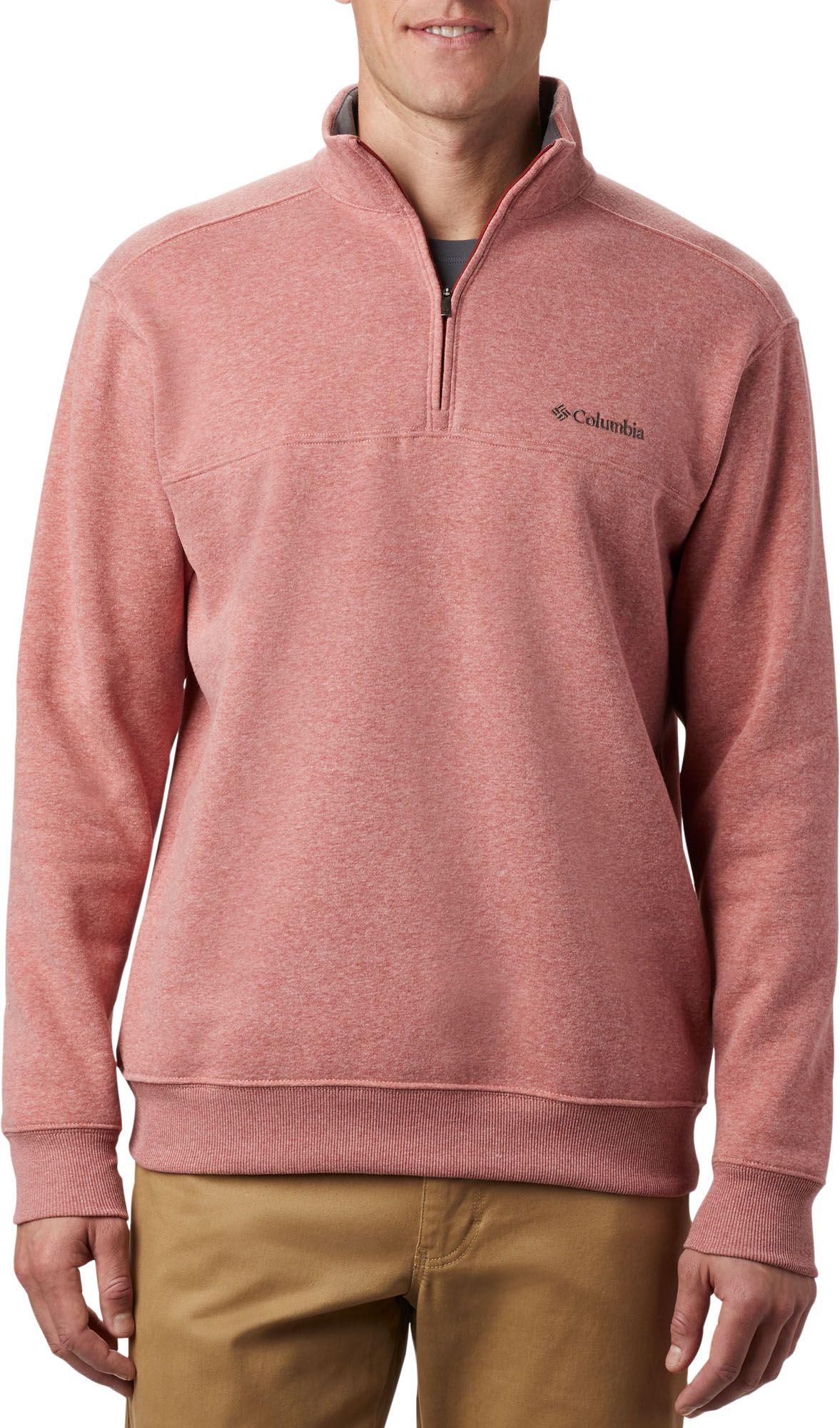 columbia grey heather great hart mountain ii half zip sweatshirt