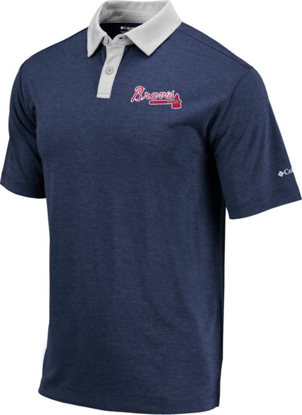 Columbia Men's Atlanta Braves Navy Omni-Wick Range Polo