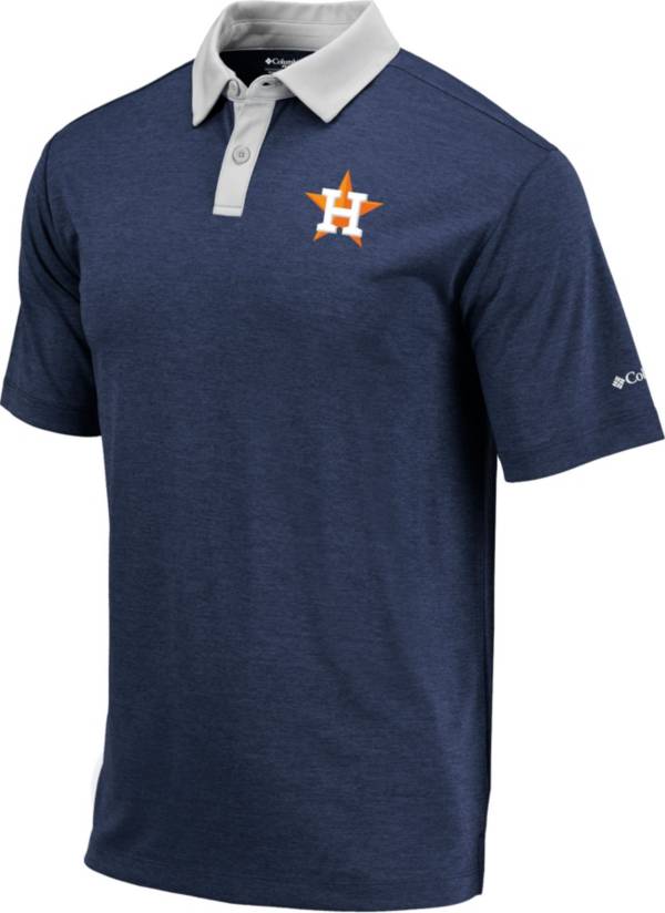 Columbia Men's Houston Astros Navy Omni-Wick Range Polo