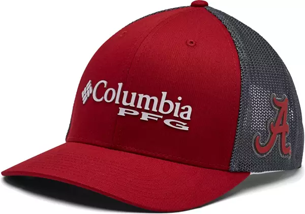 Alabama Crimson Tide Columbia PFG Tonal Fish Flag Flex Hat - Crimson
