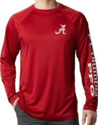 Columbia Men's Alabama Crimson Tide Grey Terminal Tackle Long Sleeve T-Shirt, Small, Gray