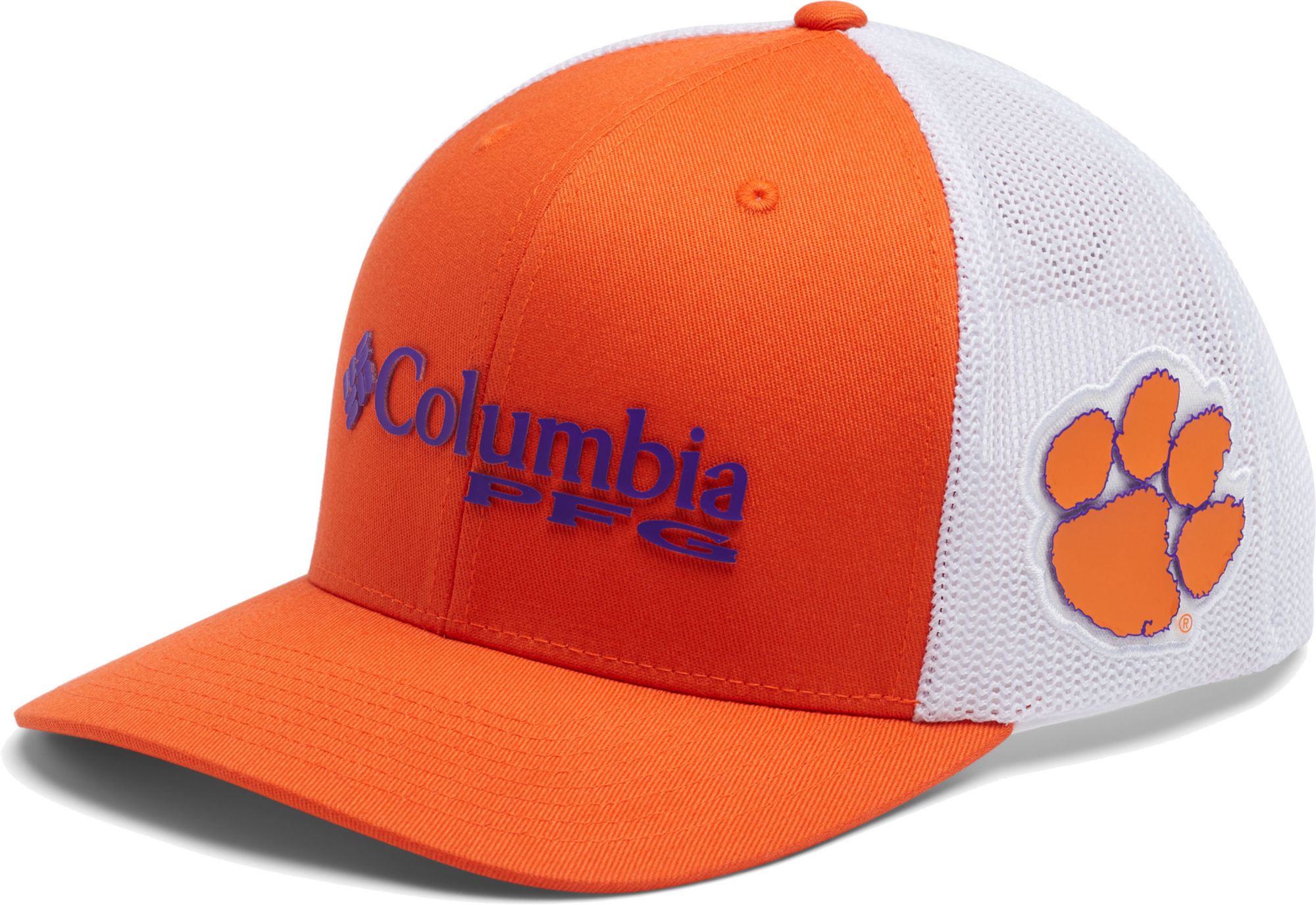 orange columbia pfg hat