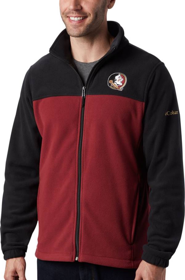 Columbia Men's Florida State Seminoles Flanker Full-Zip Fleece Black Jacket