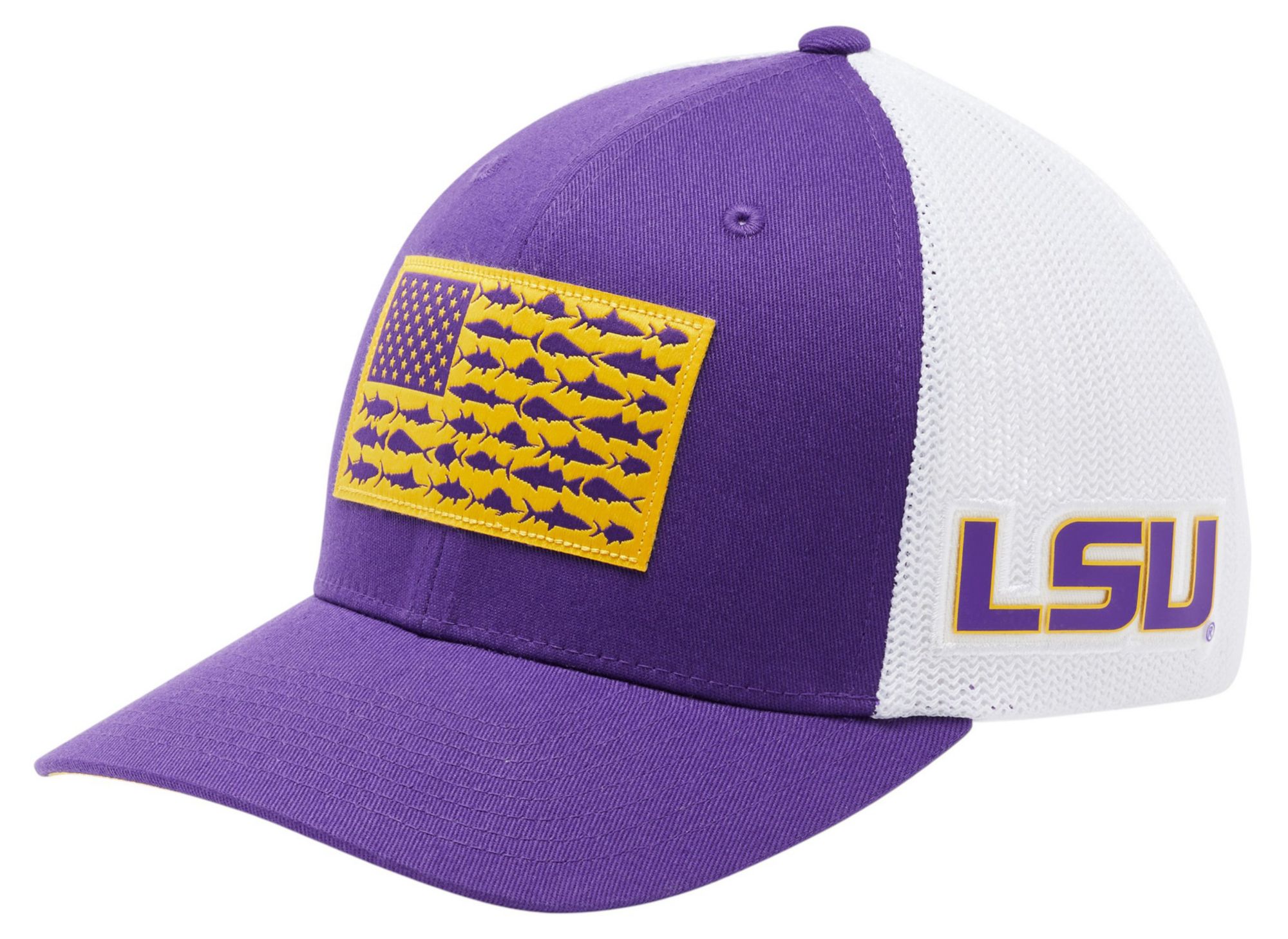 Columbia Adult Florida State Seminoles Garnet PFG Flag Mesh Fitted Hat product image