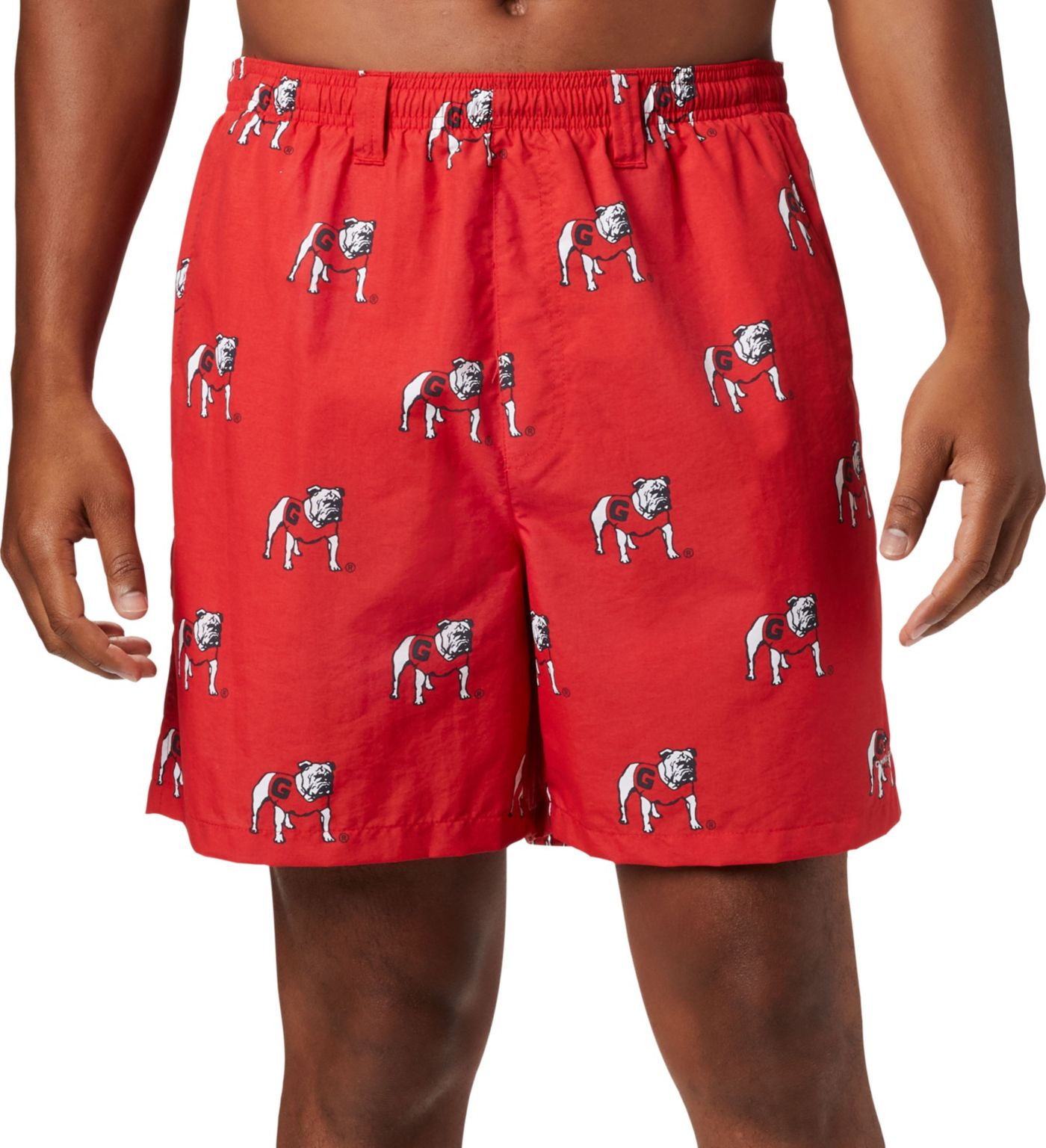 Columbia Men s Georgia Bulldogs Red Backcast II Printed Performance Shorts Dick s Sporting Goods
