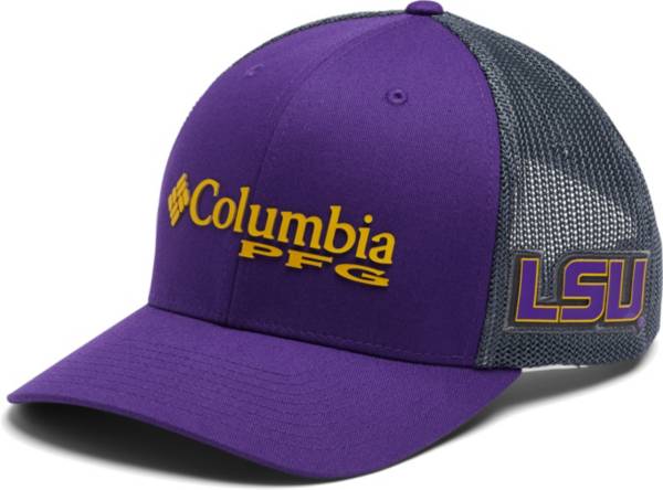 Columbia Men's LSU Tigers Purple PFG Mesh Fitted Hat product image