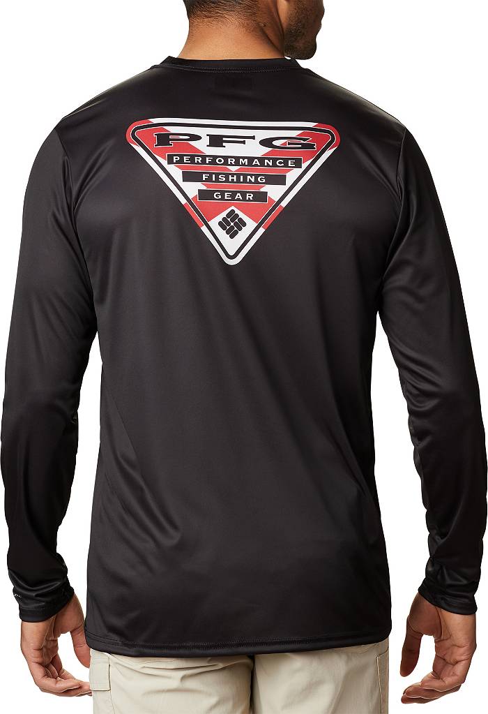 Columbia Men's PFG Fish Flag Tech Short Sleeve Shirt - L - Black