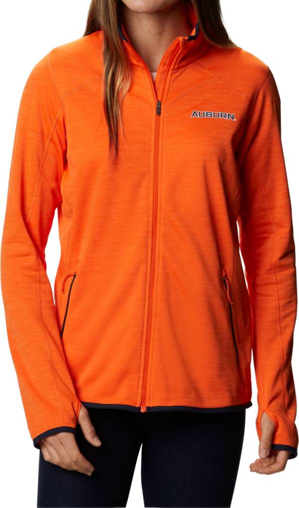 womens orange columbia fleece jacket