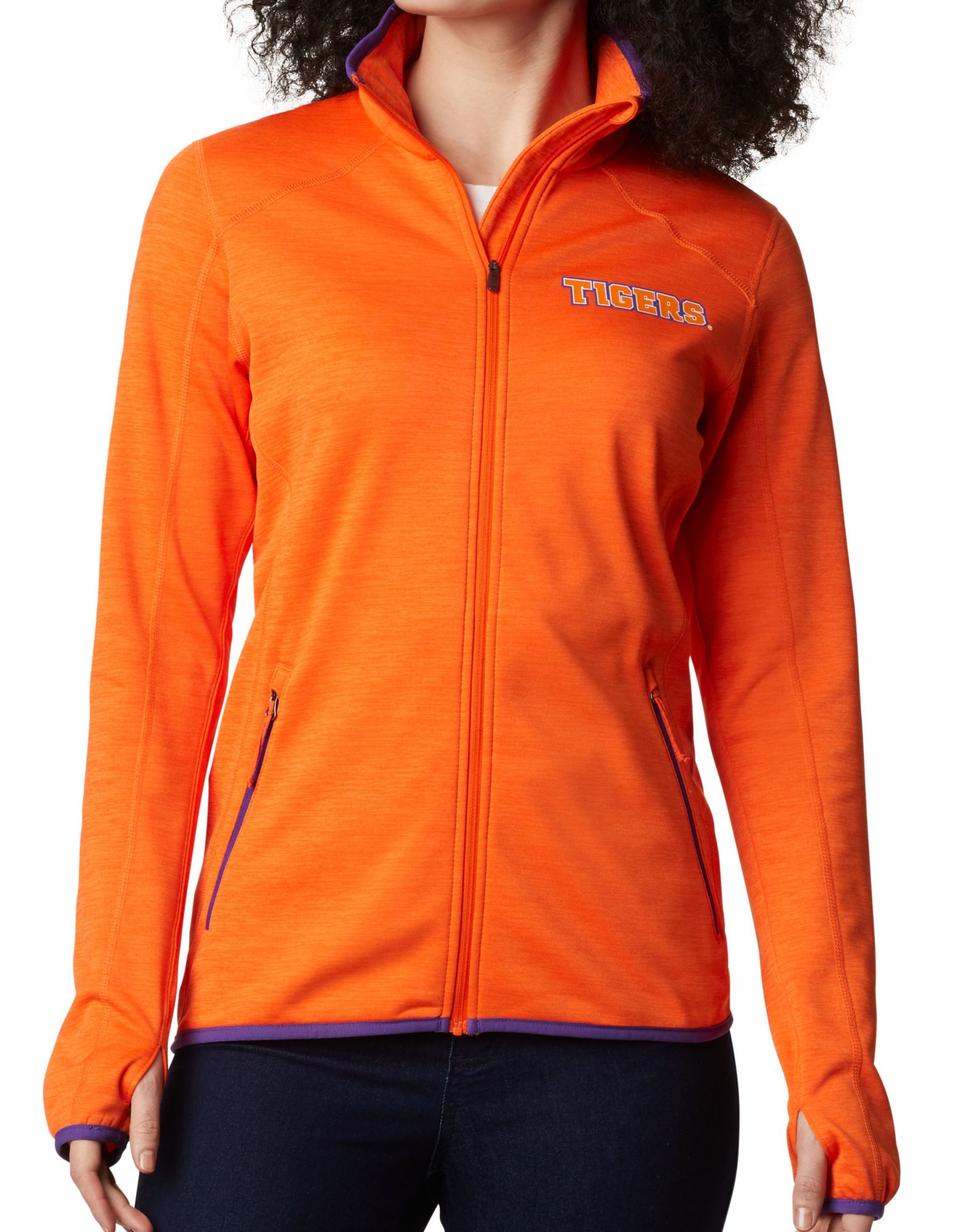 Columbia Women's Clemson Tigers Orange Sapphire Trail Full-Zip Jacket product image
