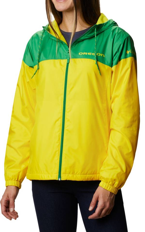 Columbia Women's Oregon Ducks Green/Yellow Flash Forward Lined Jacket product image